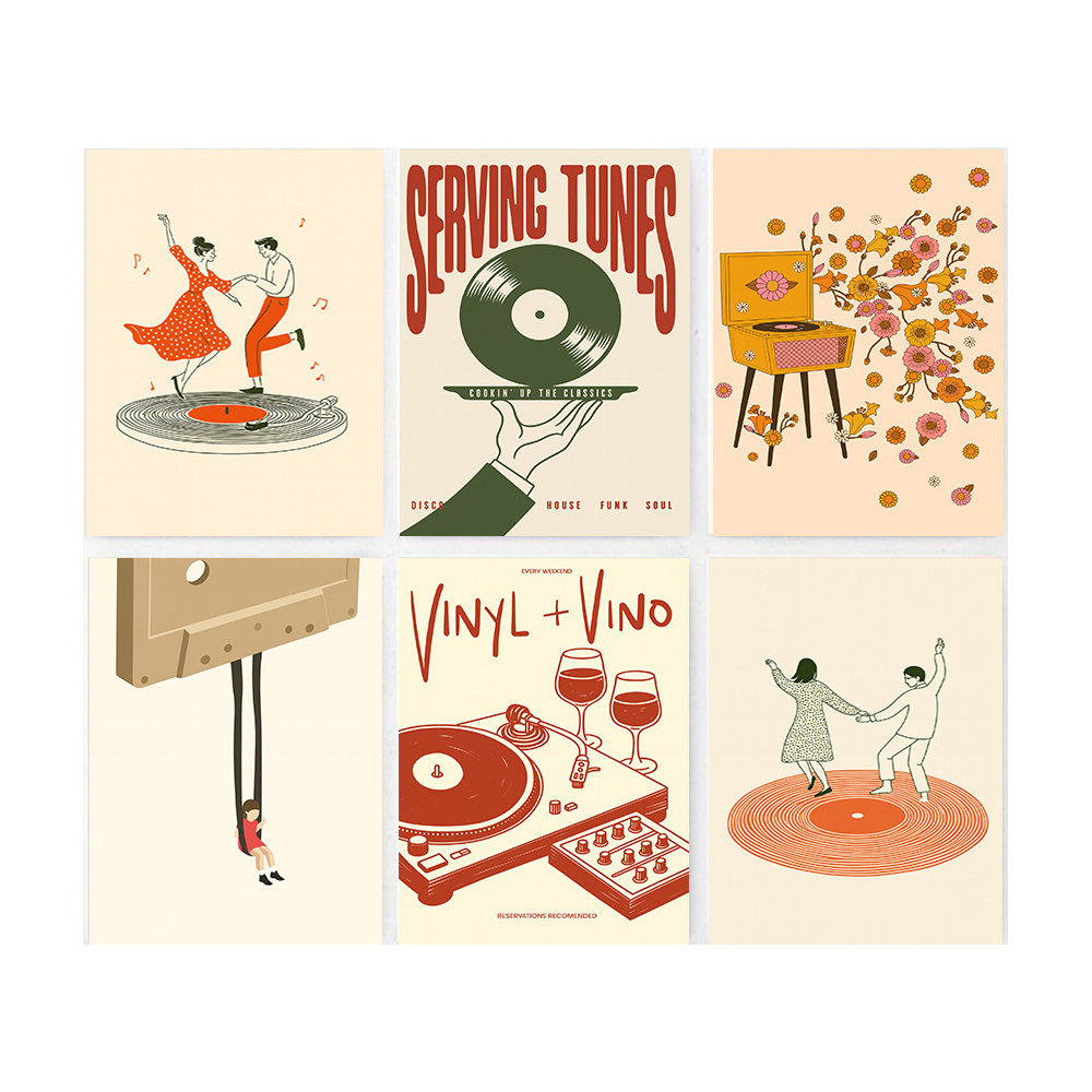 1pc Vintage Music Canvas Poste - Home Decor Youtube recension och pris