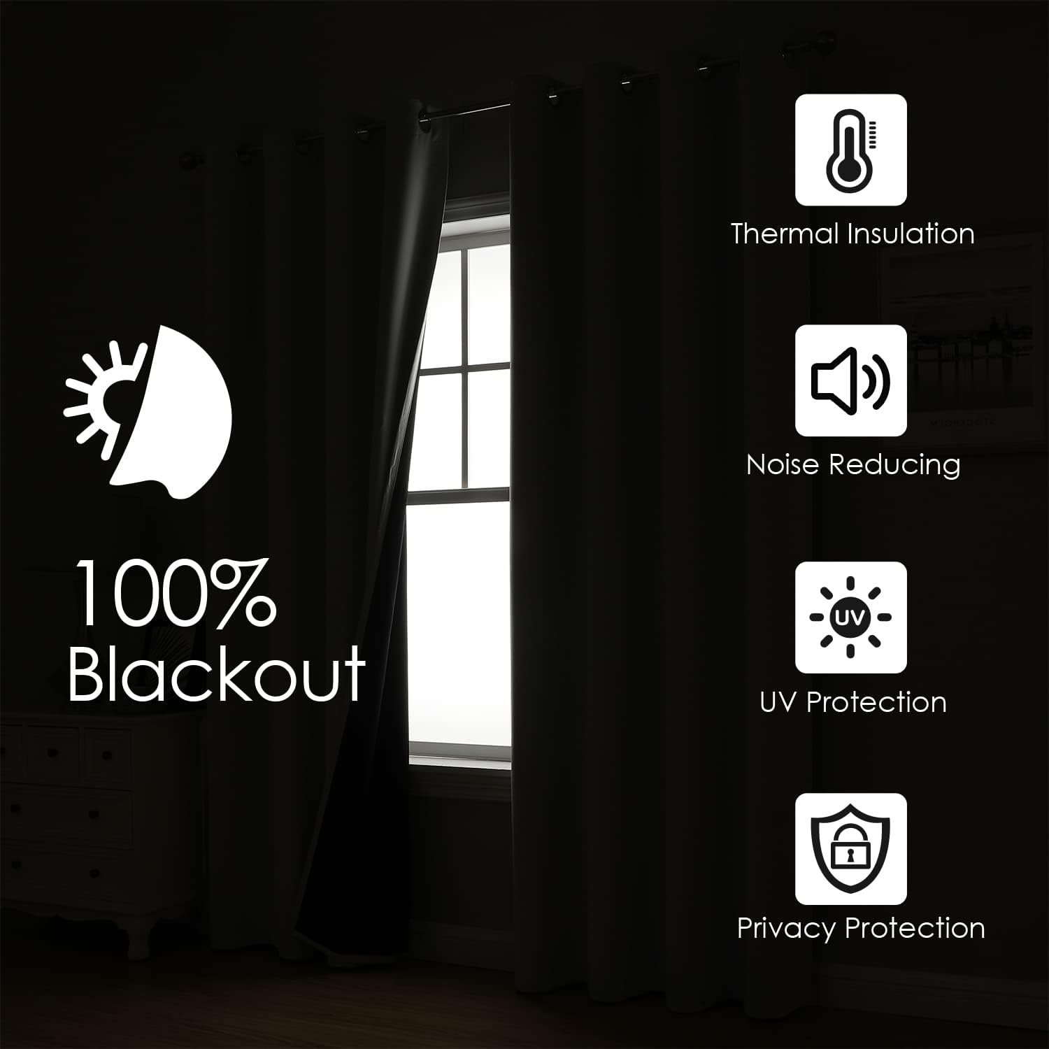 White Blackout Curtains for Be - Blackout Curtains recension och pris