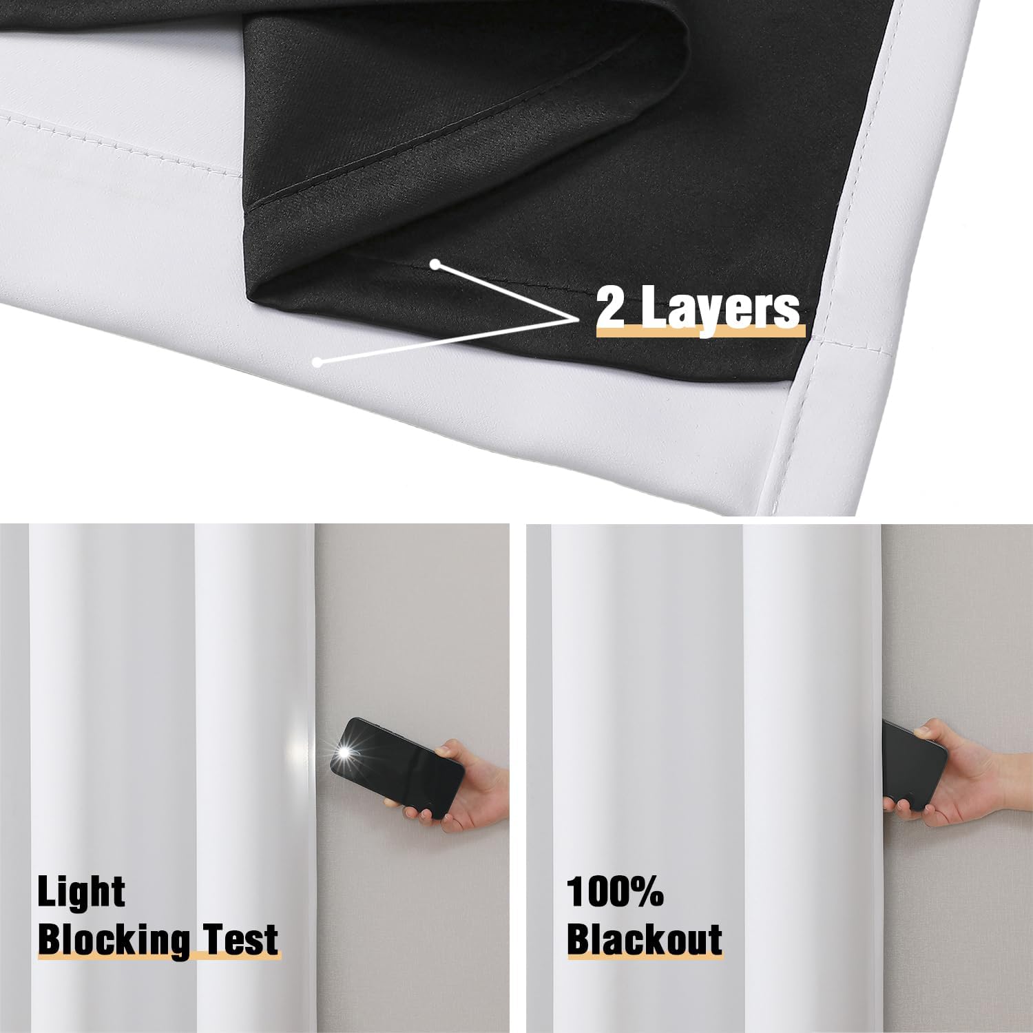 White Blackout Curtains for Be - Blackout Curtains recension och pris