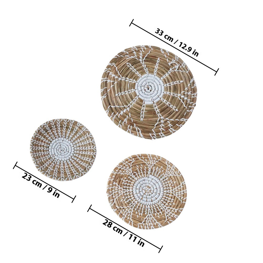 3pcs Bohemia Style Woven Baske - Woven Wall Basket recension och pris