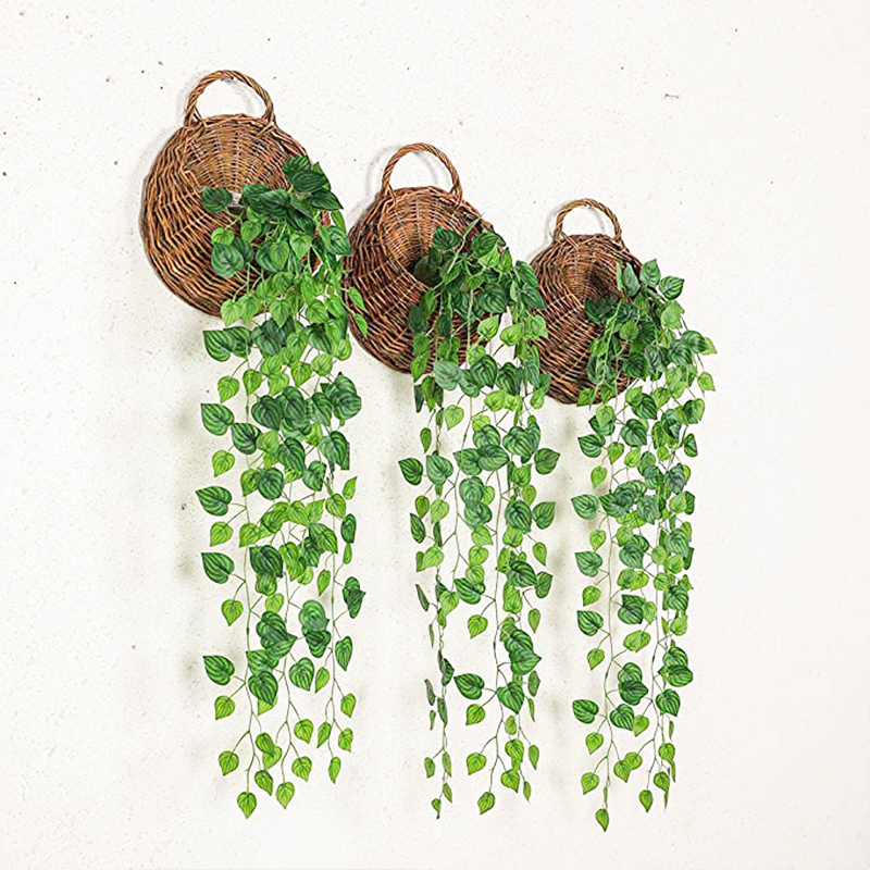 Artificial Basket Rattan Hangi - Woven Wall Basket recension och pris