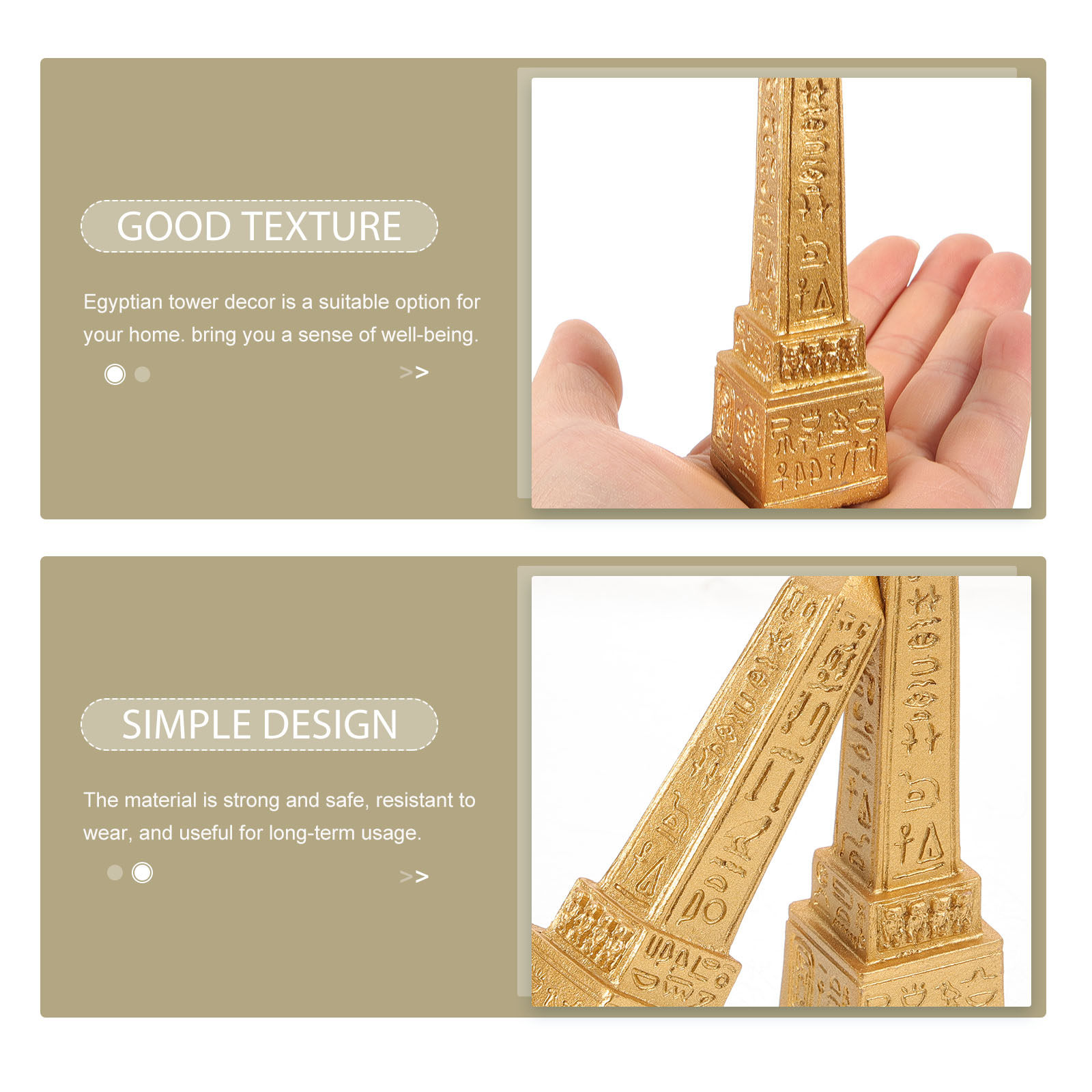 2Pcs Egyptian Tower Resin Orna - Home Decor Egypt recension och pris