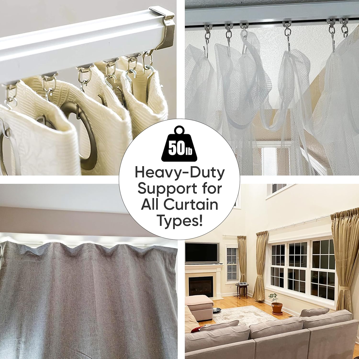 Premium Heavy-Duty Ceiling & W - Blackout Curtains recension och pris