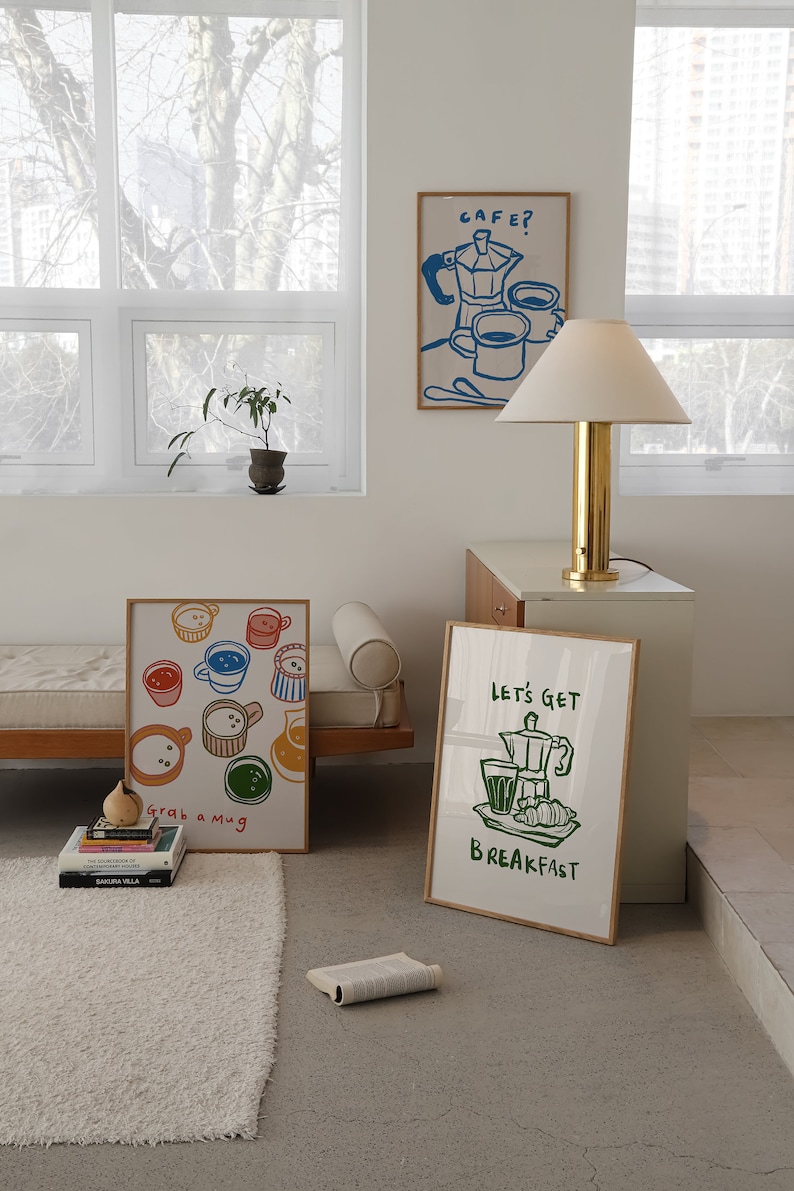 Set of 3 Modern Cafe Canvas Pr - Home Decor Youtube recension och pris