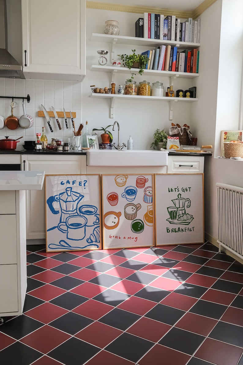 Set of 3 Modern Cafe Canvas Pr - Home Decor Youtube recension och pris