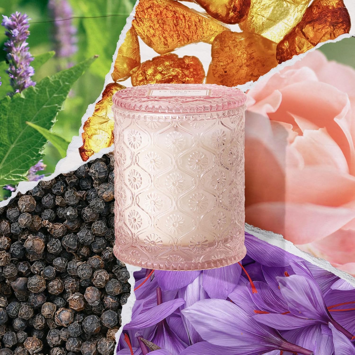 Santal Rose Scented Candle wit - Home Decor Free Images recension och pris