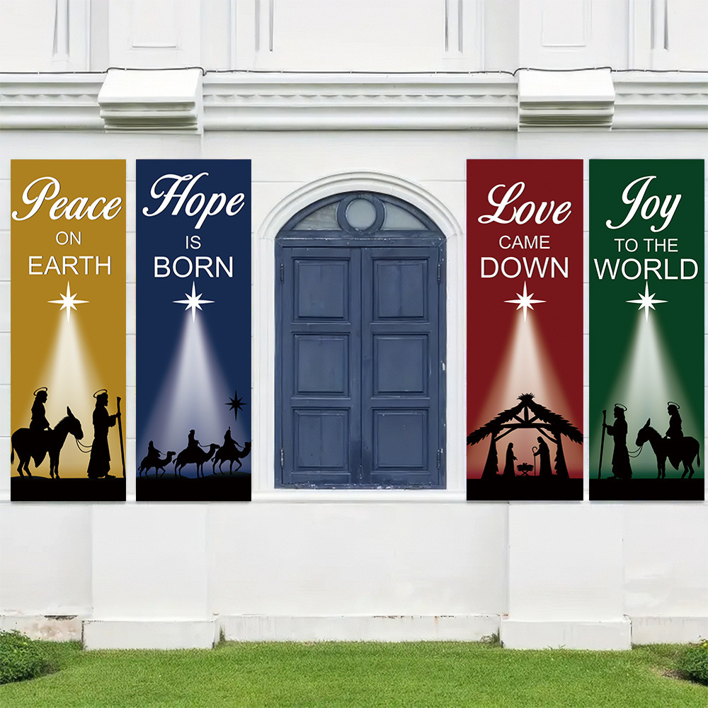 4-Piece Christmas-Themed Banne - Home Decor Location recension och pris