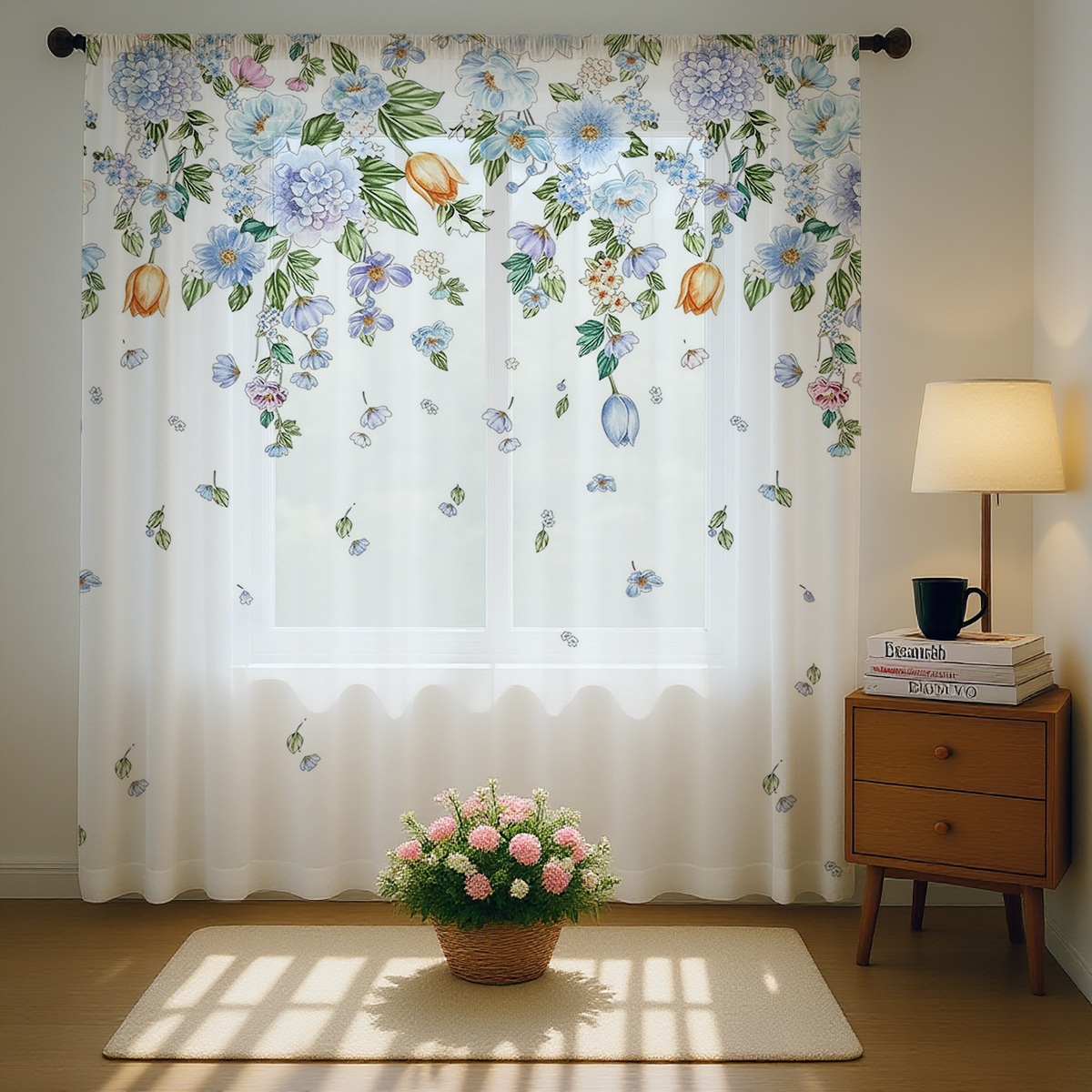Floral Sheer Curtain, Good Qua - Home Decor Youtube recension och pris