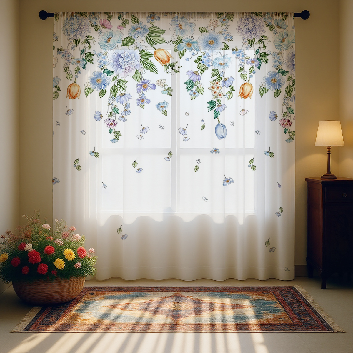 Floral Sheer Curtain, Good Qua - Home Decor Youtube recension och pris