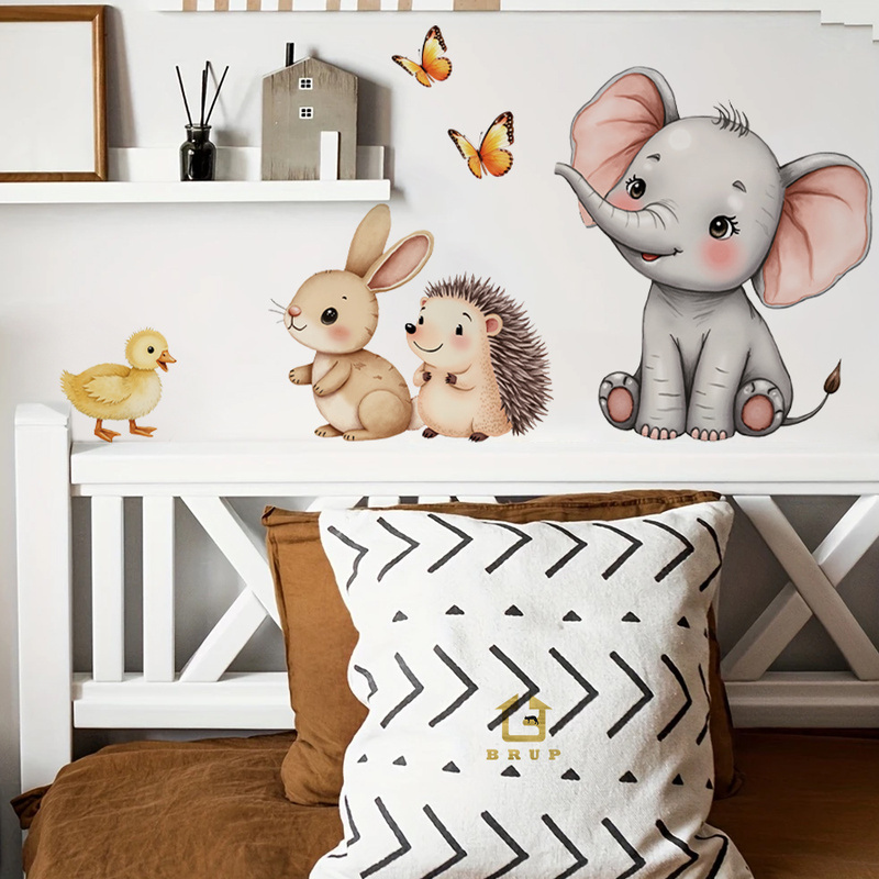 Cartoon Animal Wall Sticker -  - Flooring Home Decor recension och pris