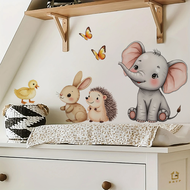 Cartoon Animal Wall Sticker -  - Flooring Home Decor recension och pris