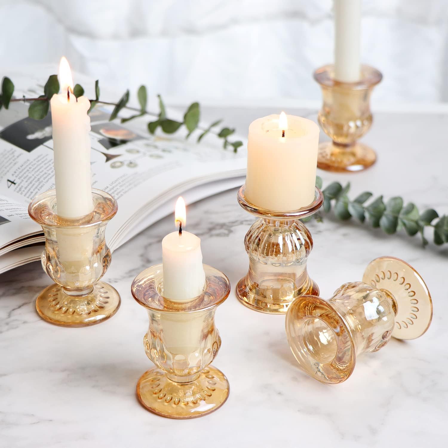 Gold Candlestick Holders Set o - Home Decor Free Images recension och pris