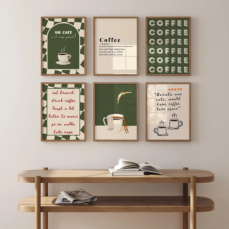 Abstract Funny Coffee Club Ser - Home Decor Youtube recension och pris