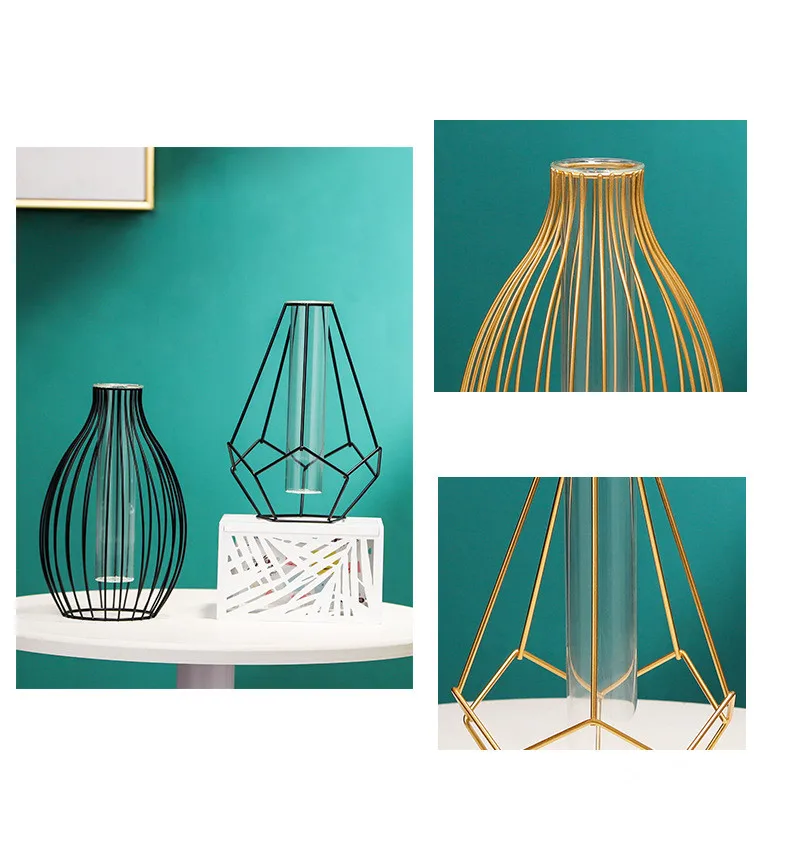 Nordic Simple Golden Glass Vas - Glass Vase Nordic recension och pris