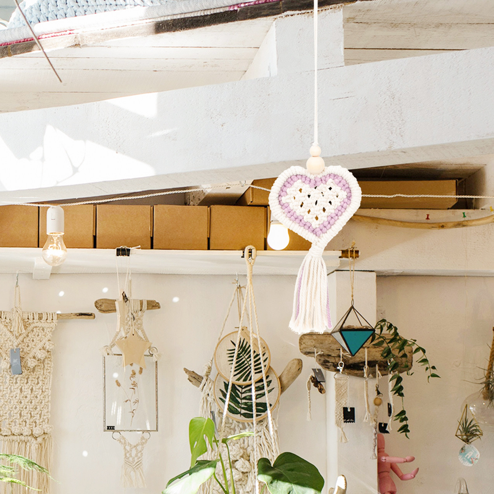 Valentines Decor Heart Shaped  - Macrame Wall Hanging recension och pris