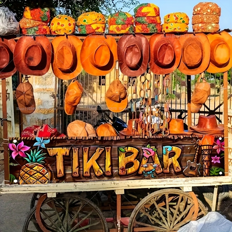 Tiki Bar Banner Tropical Hawai - Home Decor Nearby recension och pris
