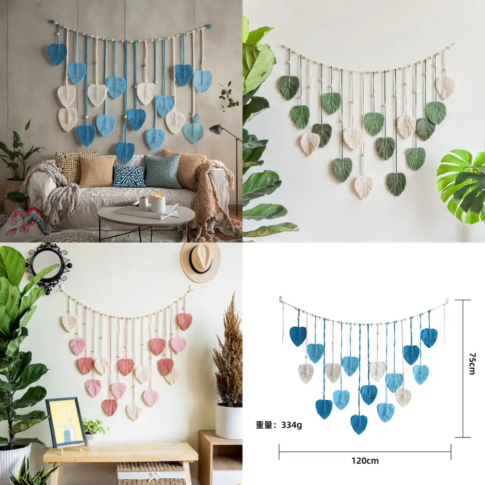 Large Macrame Handmade Fiber L - Macrame Wall Hanging recension och pris
