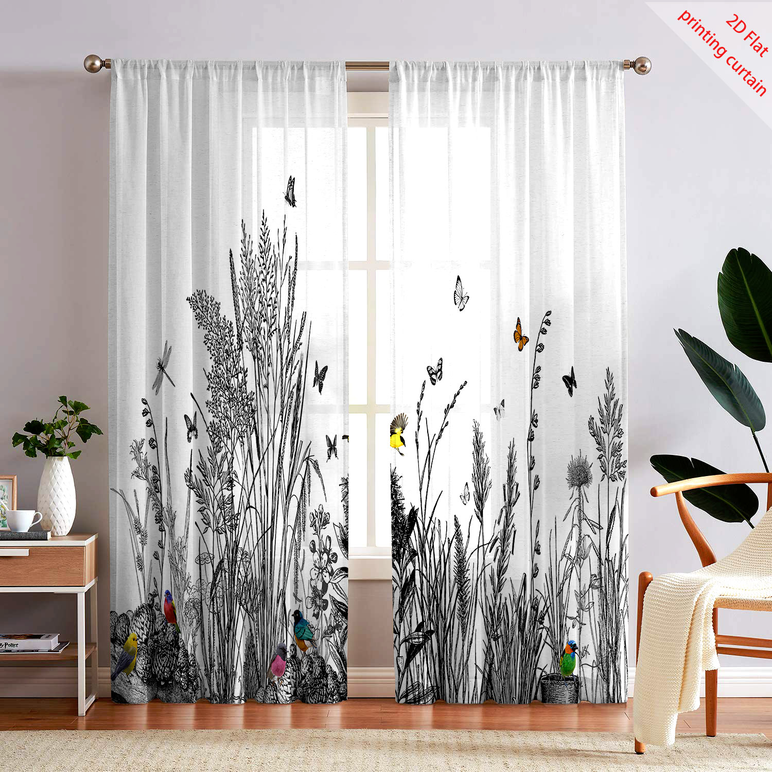 Plant printed transparent scre - Home Decor Youtube recension och pris