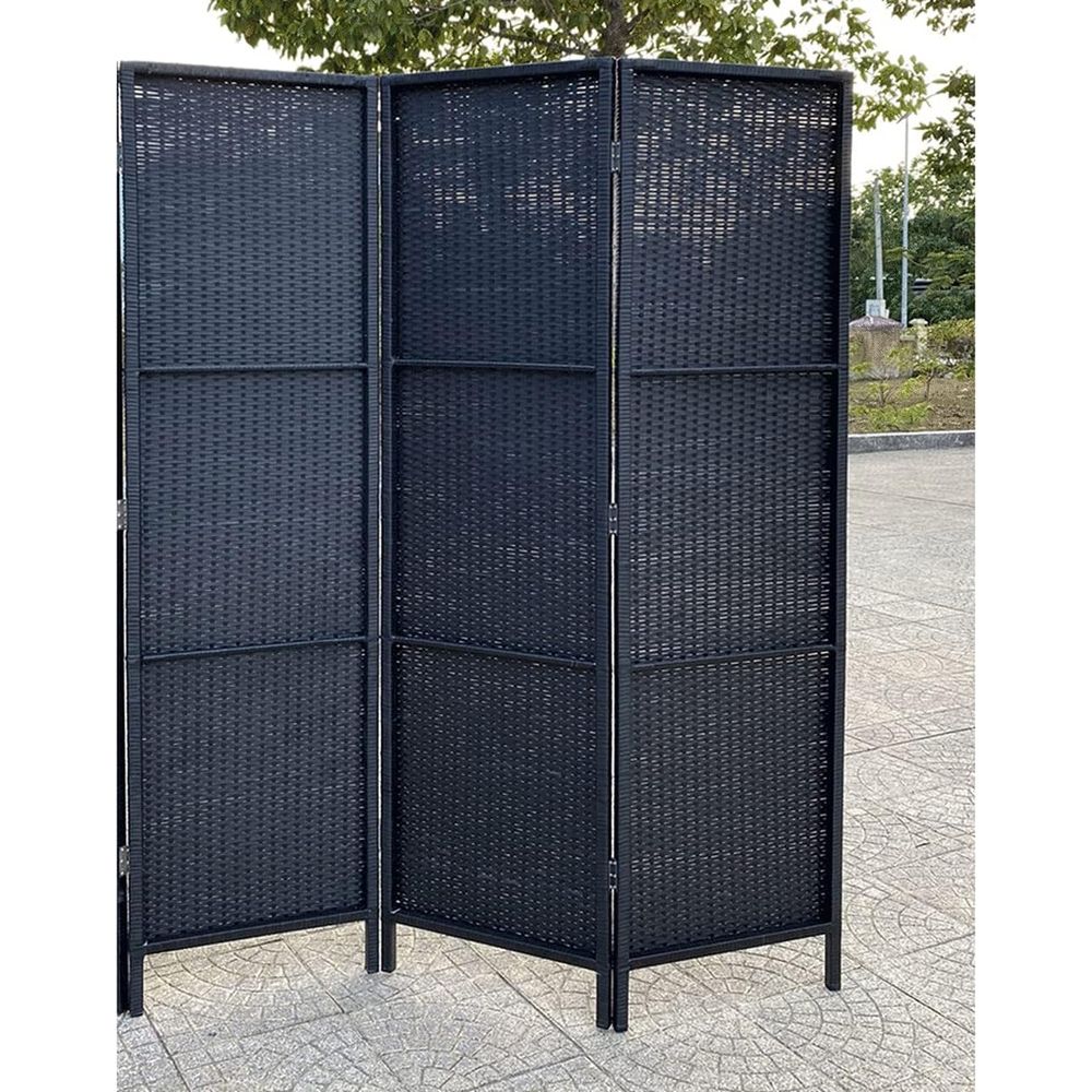 Weatherproof 3-Panel Wicker Ro - Room Divider Screen recension och pris