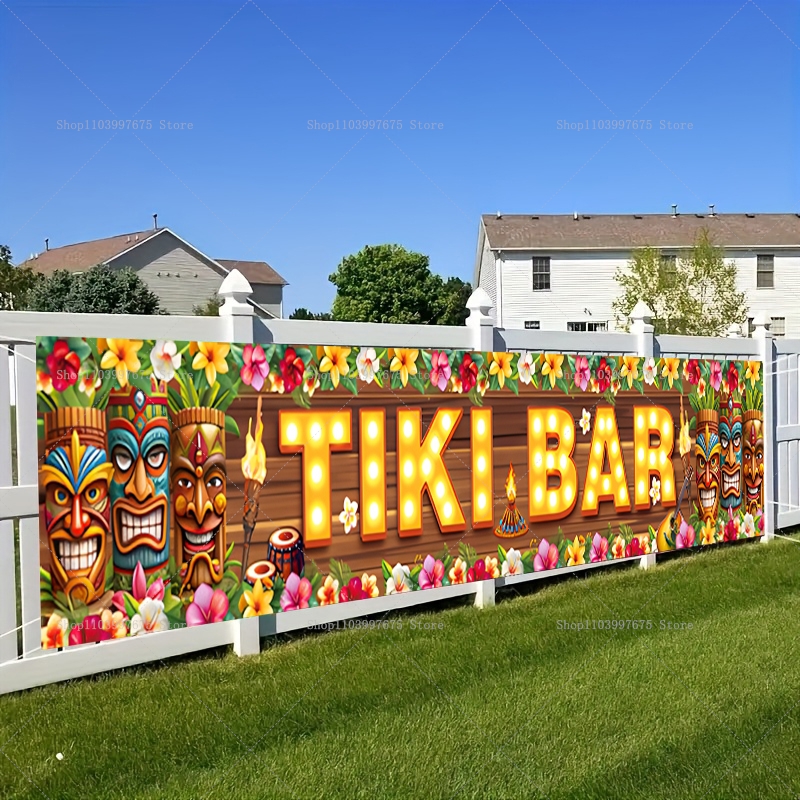Vibrant Tiki Bar Banner Tropic - Home Decor Nearby recension och pris