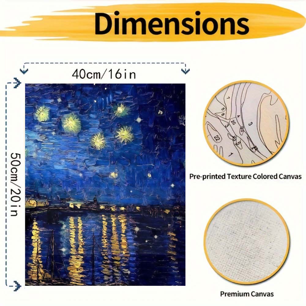 Van Gogh night town Painting B - Home Decor Express recension och pris