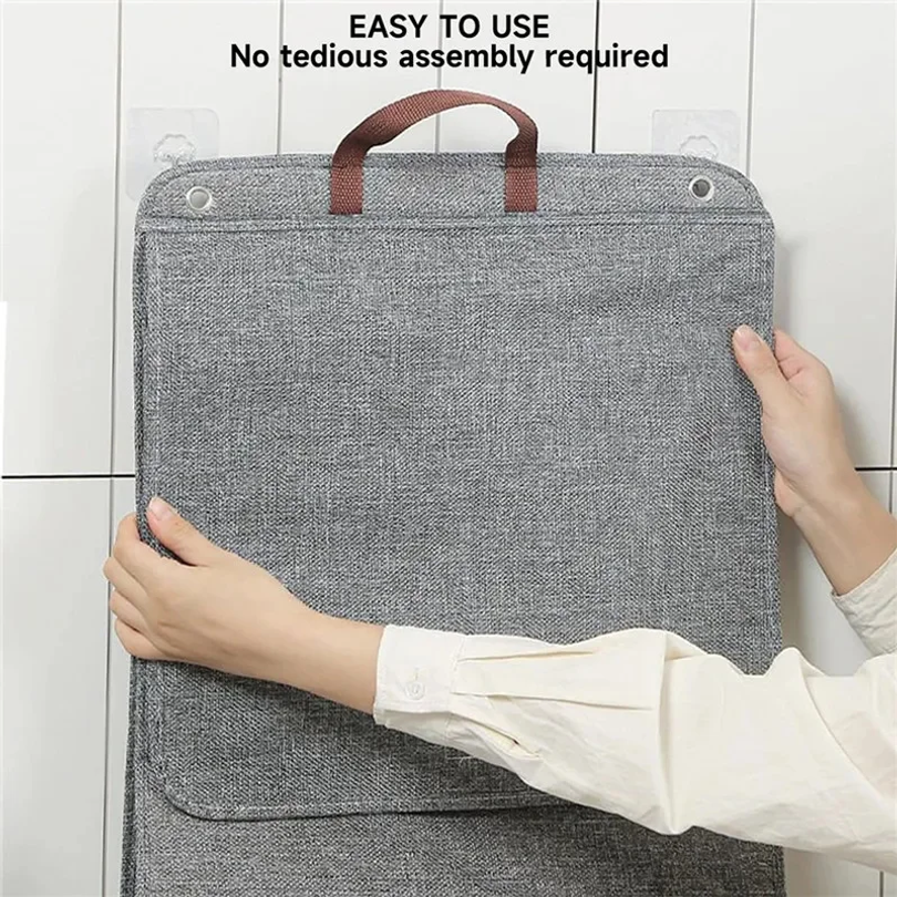 1 Pcs Foldable Adhesive Laundr - Woven Wall Basket recension och pris