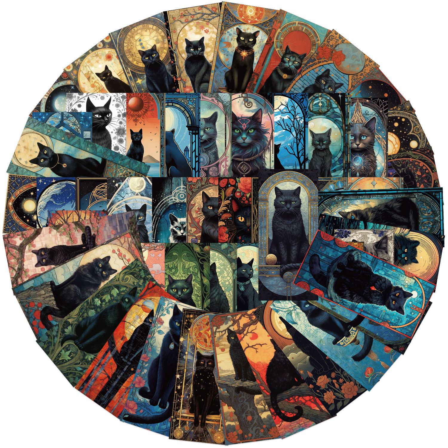 60PCS Dark Gothic Black Cat Ho - Flooring Home Decor recension och pris