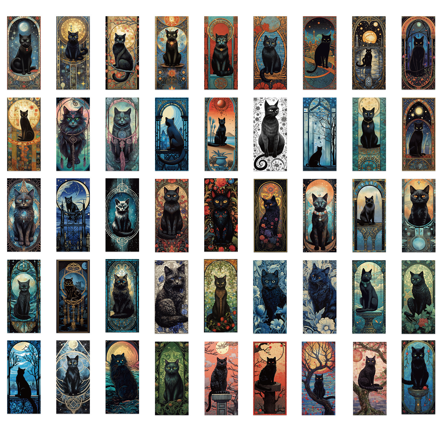 60PCS Dark Gothic Black Cat Ho - Flooring Home Decor recension och pris