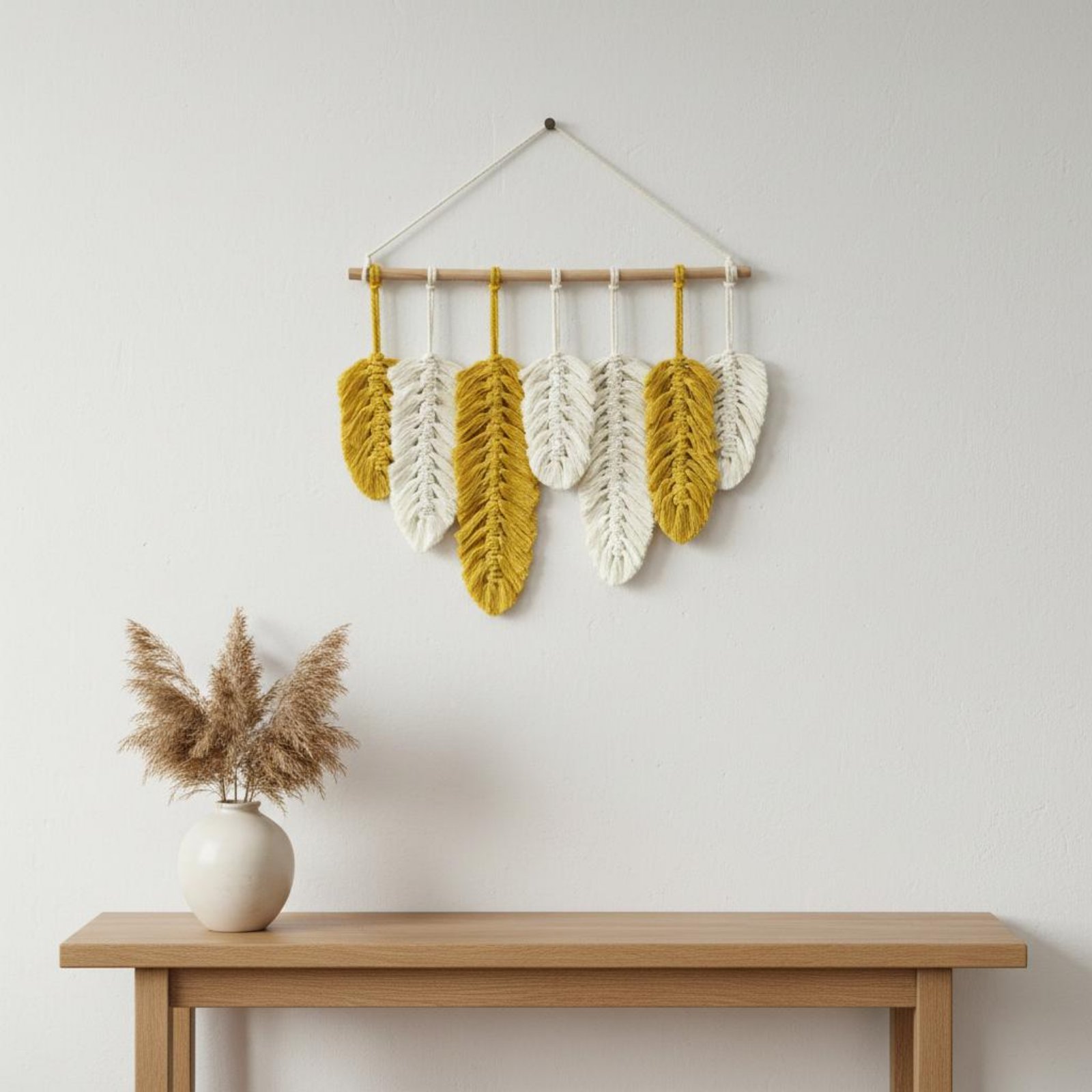 Macrame Feather Wall Hanging H - Macrame Wall Hanging recension och pris