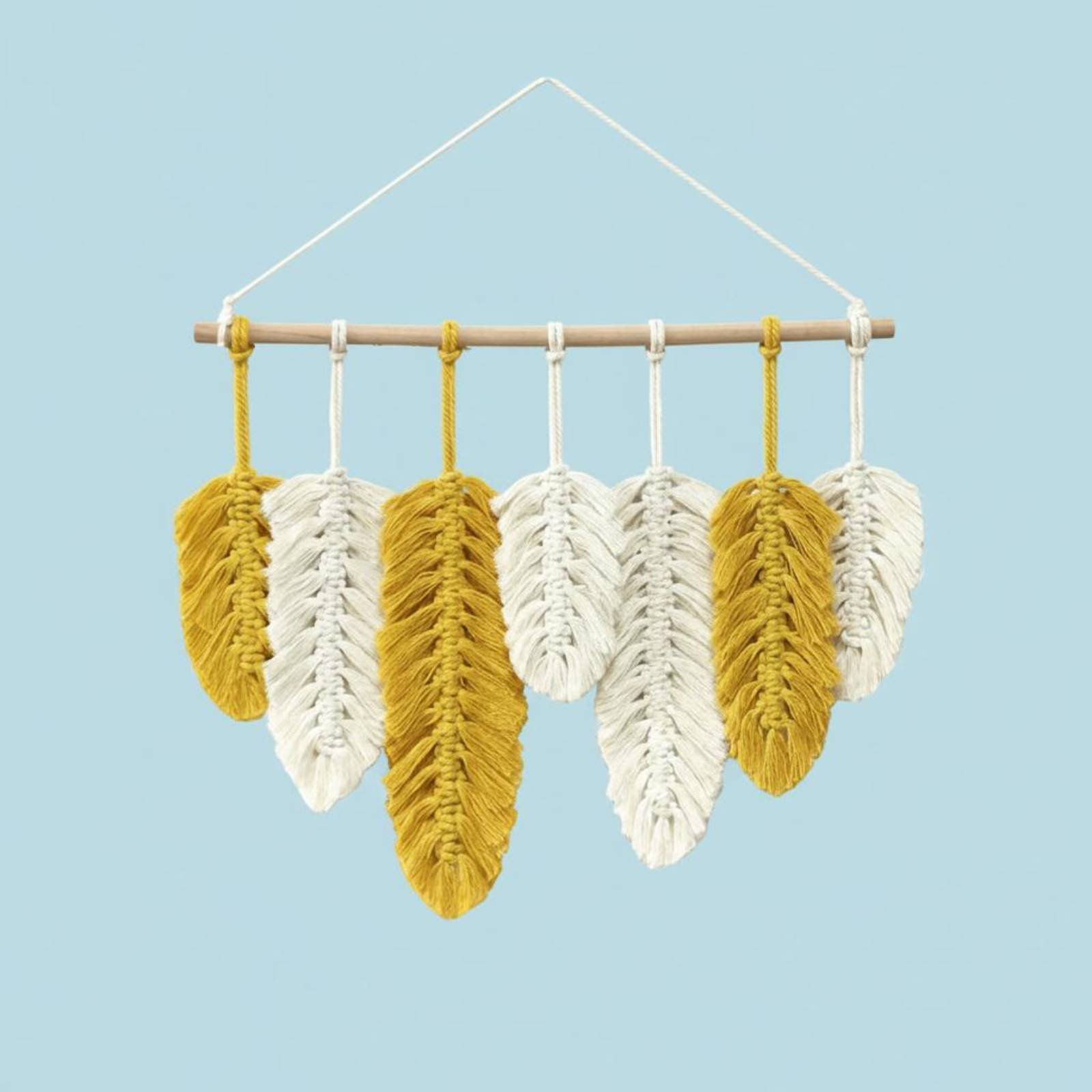 Macrame Feather Wall Hanging H - Macrame Wall Hanging recension och pris