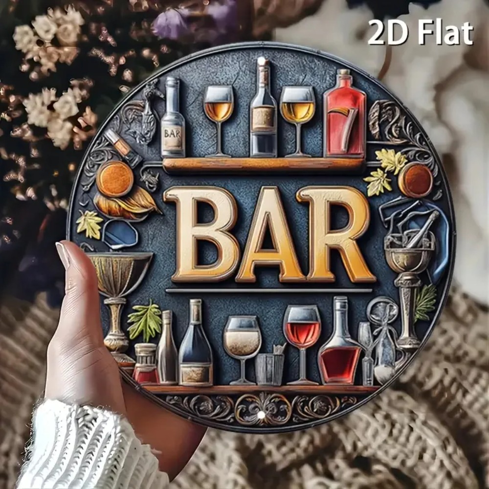 Vintage Round Metal Wall Sign  - Home Decor Nearby recension och pris
