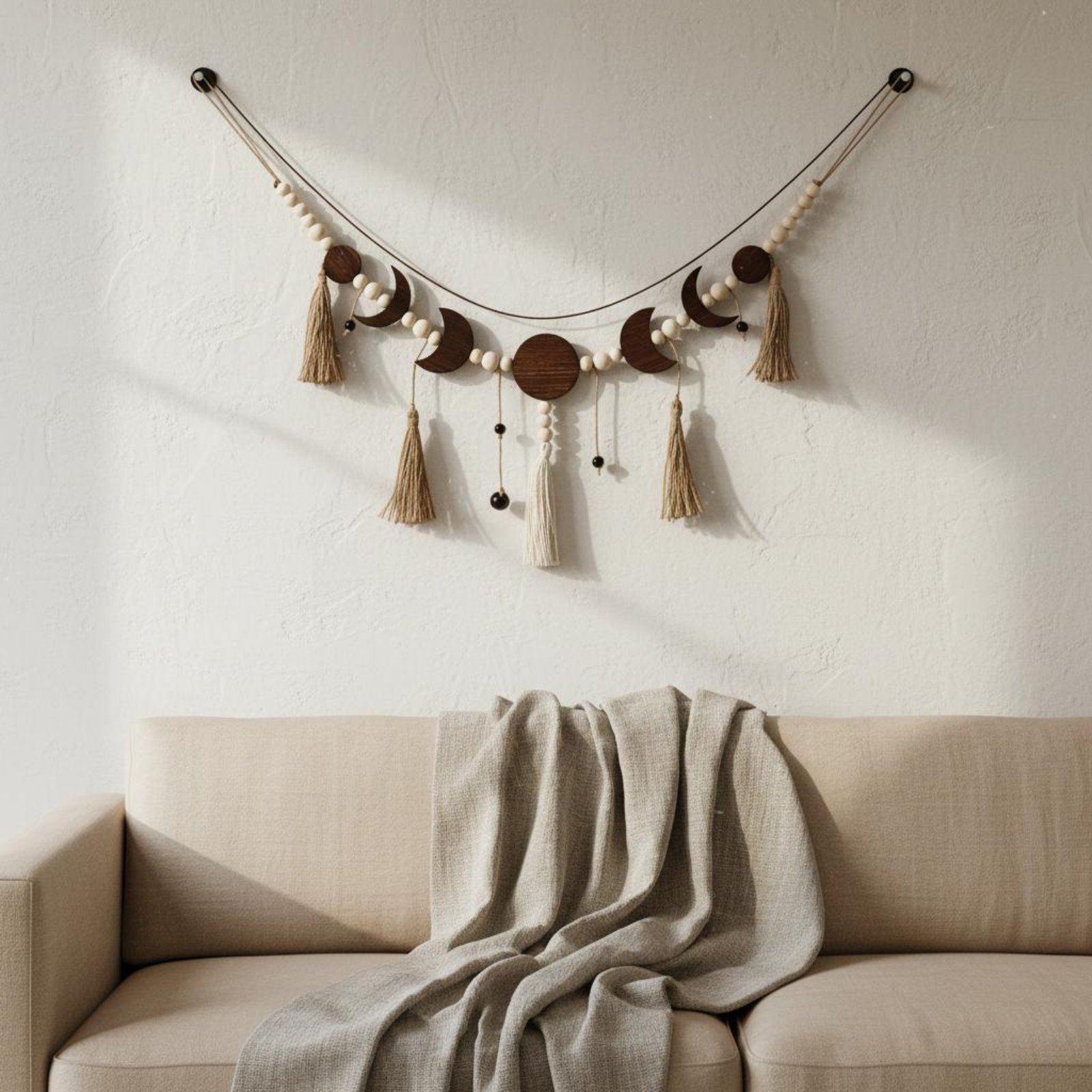 Macrame Moon Wall Hanging Hand - Macrame Wall Hanging recension och pris