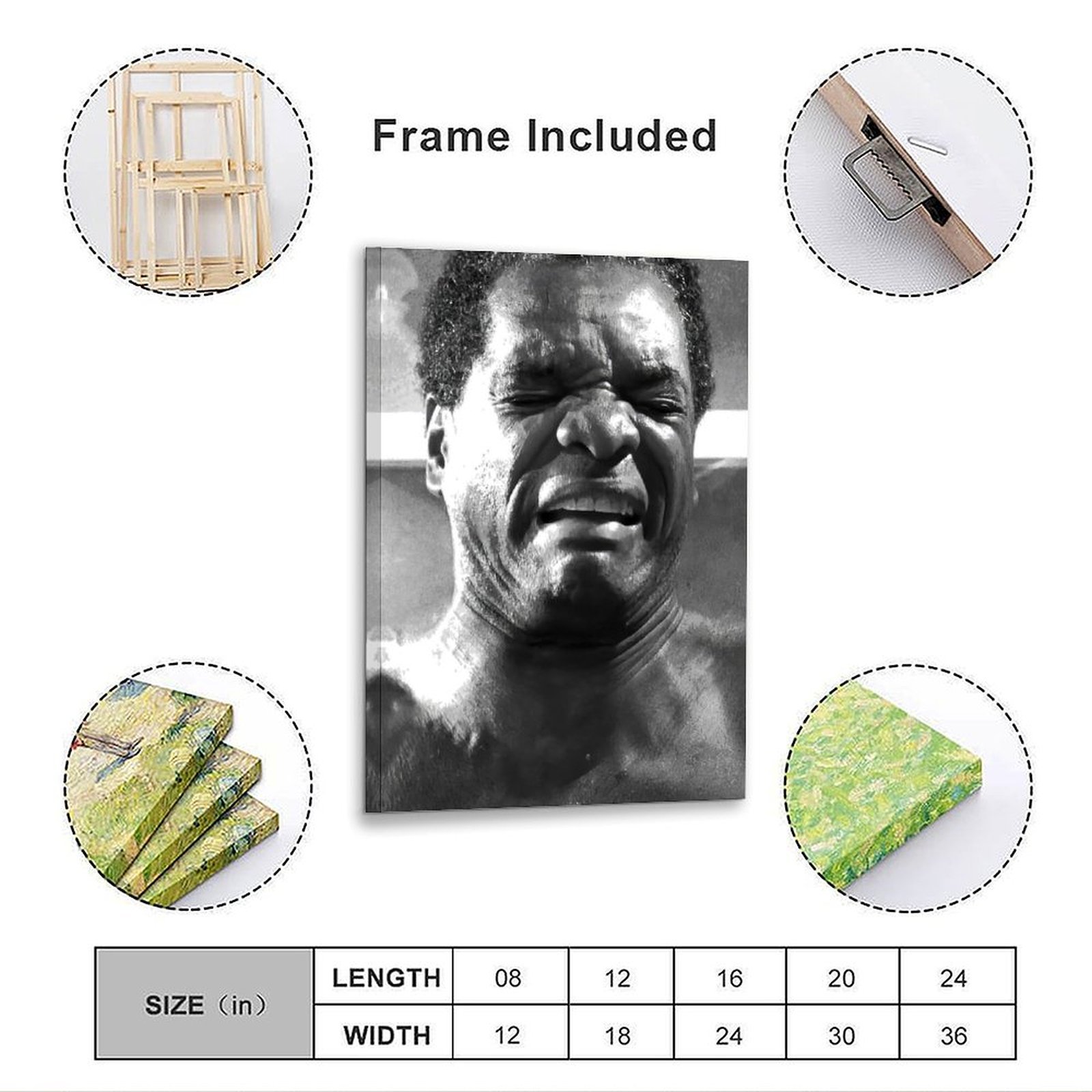 Black And White Expressive Man - Home Decor Express recension och pris
