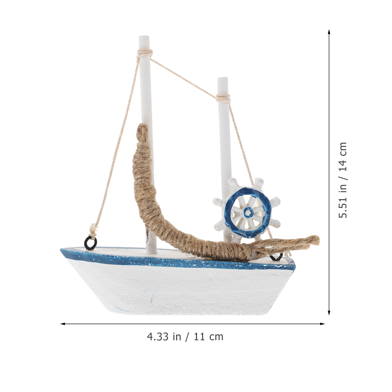 4Pcs Sailboat Wooden Decoratio - Home Decor Nautical recension och pris