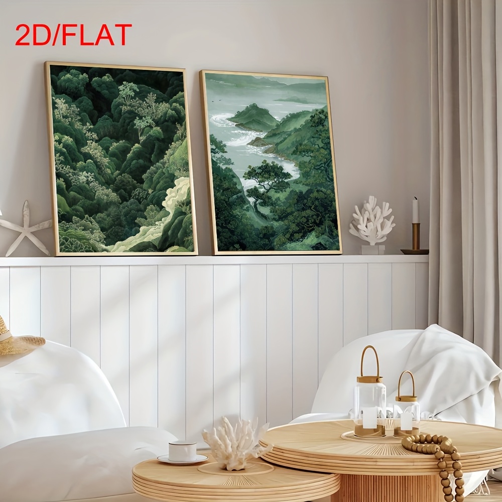 2pcs Modern Green Forest Mount - Home Decor Youtube recension och pris