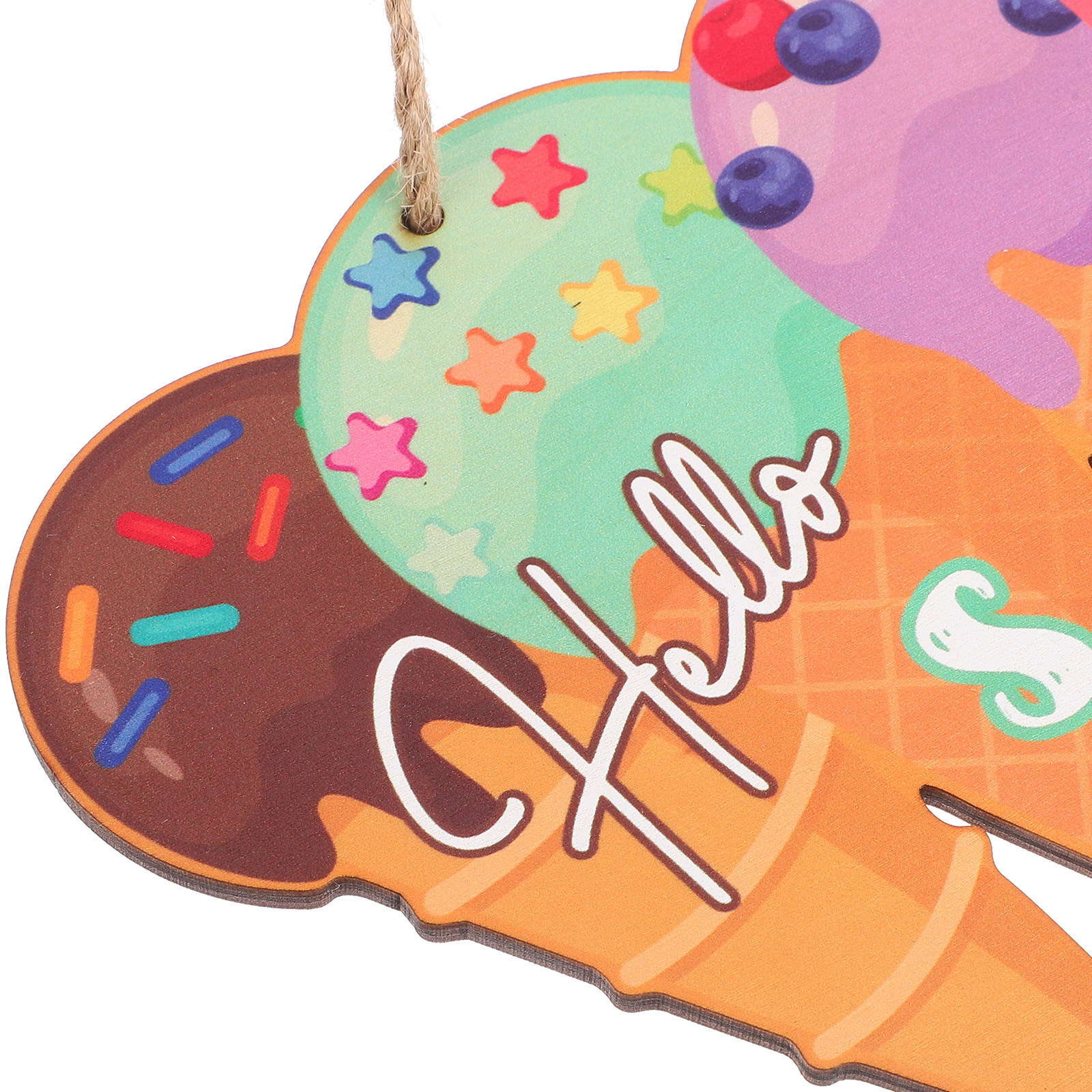 Wooden Ice Cream Door Sign Sum - Home Decor Nautical recension och pris