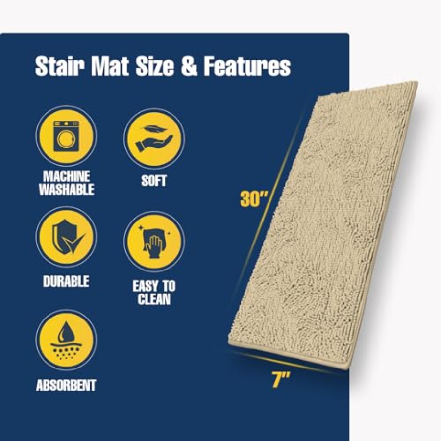 ® Pack of - Soft Chenille Stai - Flooring Home Decor recension och pris