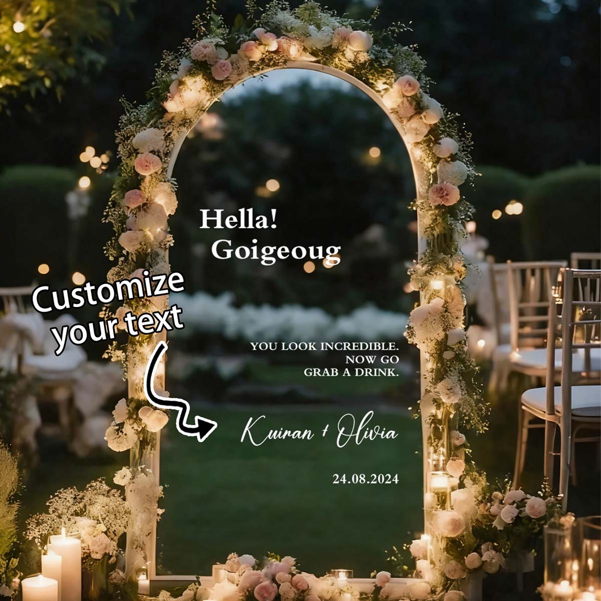 Custom Welcome Mirror Stickers - Home Decor Mirror recension och pris
