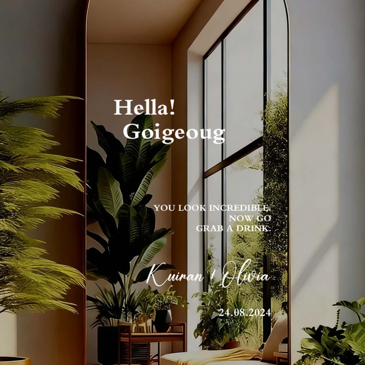 Custom Welcome Mirror Stickers - Home Decor Mirror recension och pris