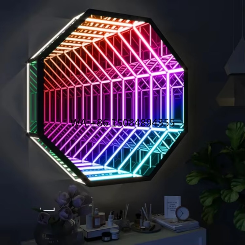 Octagon 3D Infinity Mirror Lig - Home Decor Mirror recension och pris