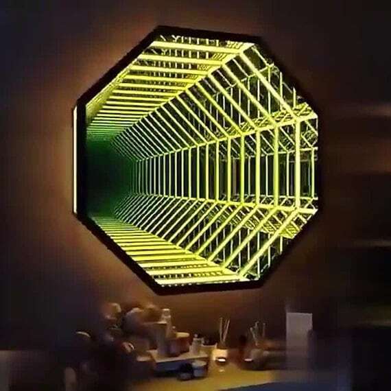 Octagon 3D Infinity Mirror Lig - Home Decor Mirror recension och pris