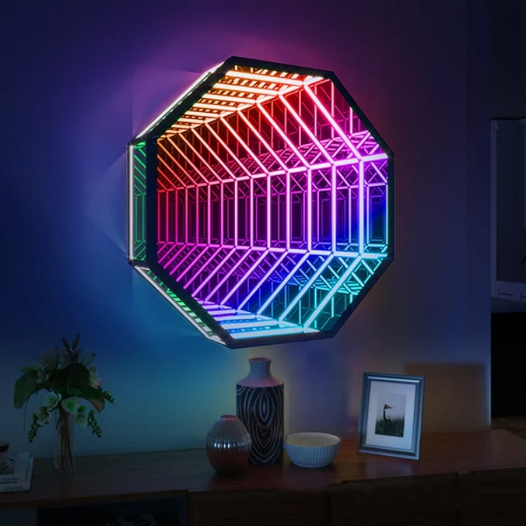 Octagon 3D Infinity Mirror Lig - Home Decor Mirror recension och pris