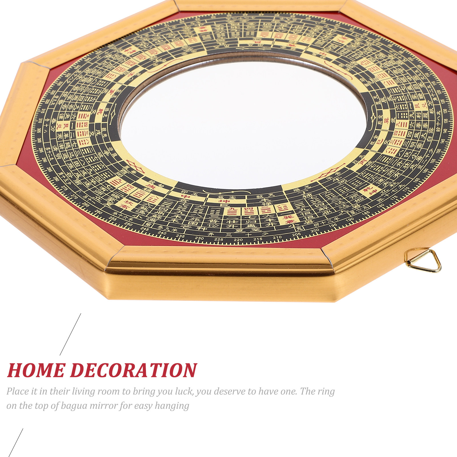 Lucky Chinese Wood Bagua Mirro - Home Decor Mirror recension och pris